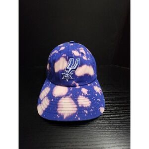 San Antonio Spurs 47 Brand Hardwood Classic Sample Hat Cap Blue‎ Bleach NBA